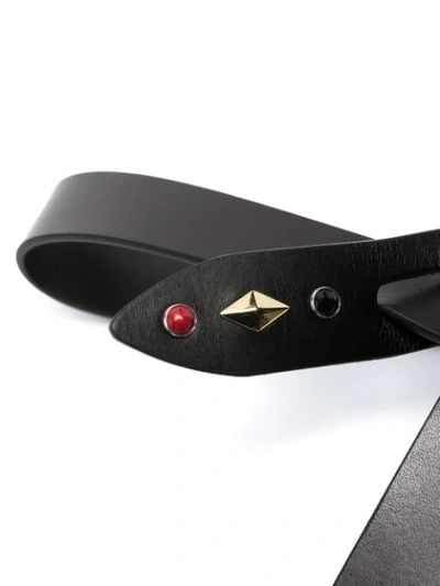 Shop Isabel Marant Knot-detail Leather Belt In Black