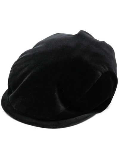 Shop Dolce & Gabbana Peaked Flat Cap In Black