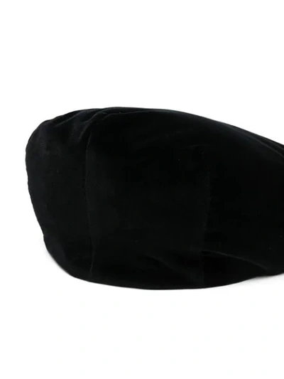 Shop Dolce & Gabbana Peaked Flat Cap In Black