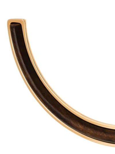 Shop Jil Sander Reversible Choker Necklace In Gold