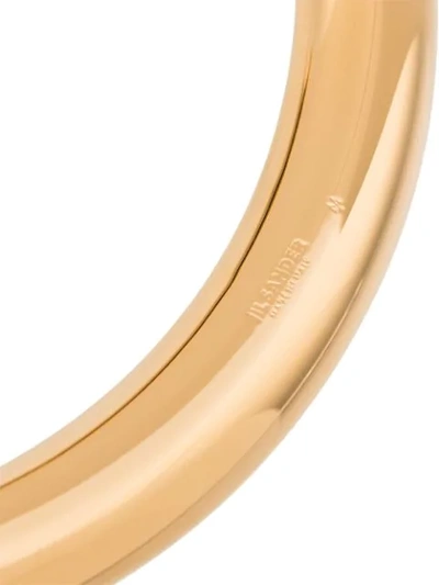 Shop Jil Sander Reversible Choker Necklace In Gold