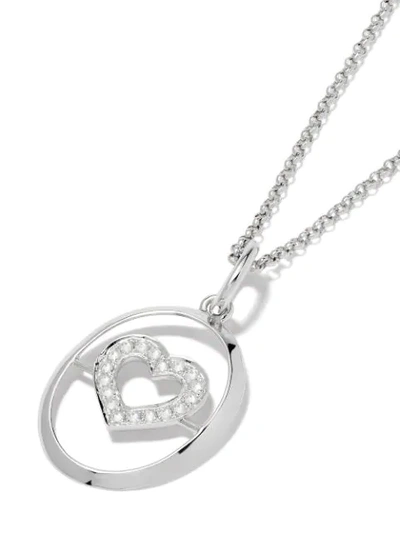 Shop Annoushka 18kt White Gold Diamond Heart Necklace In 18ct White Gold