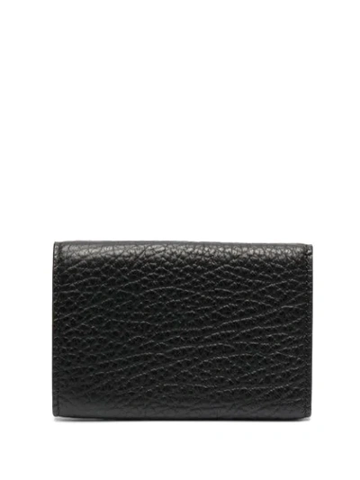 Shop Maison Margiela Four-stitches Cardholder Wallet In Black