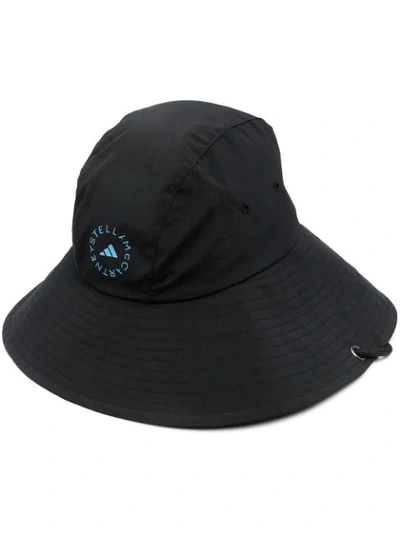 Shop Adidas By Stella Mccartney Logo-print Bucket Hat In Black