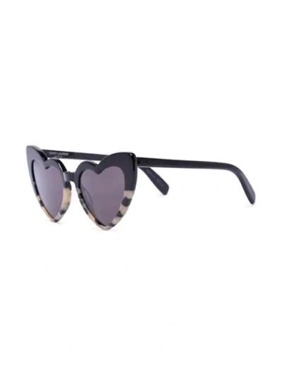 Shop Saint Laurent New Wave Loulou Sunglasses In Black