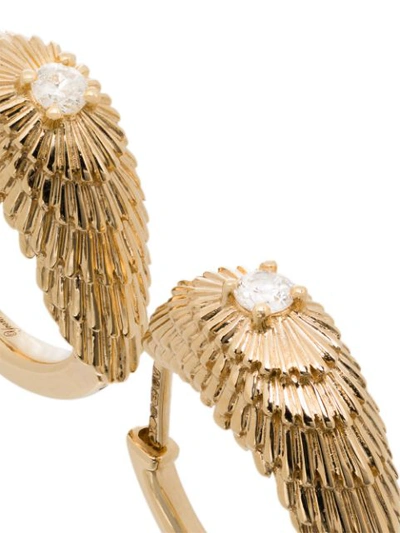 Shop Yvonne Léon Sea Urchin 18kt Gold Diamond Hoop Earrings