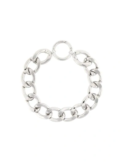 Shop Mm6 Maison Margiela Chunky Chain Necklace In Silver