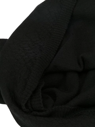 Shop Rick Owens Knitted Scarf In Black