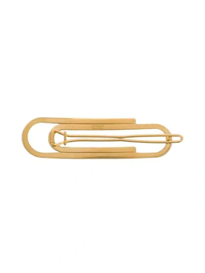 Shop Off-white Paperclip Hair Clip In Gold