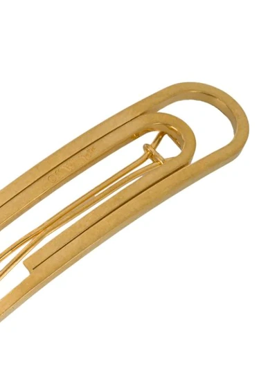 Shop Off-white Paperclip Hair Clip In Gold
