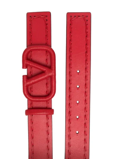 Shop Valentino Vlogo Signature Belt In Red