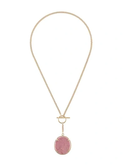 Shop Isabel Marant Low Hanging Pendant Necklace In Gold