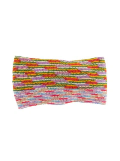 Shop Missoni Front Tie Cashmere Head Scarf In Pink
