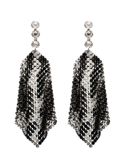 DRAPED CRYSTAL-EMBELLISHED EARRINGS