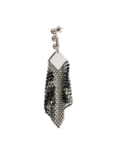 Shop Isabel Marant Draped Crystal-embellished Earrings In Metallic