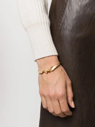 Shop Annelise Michelson Spin Twist-detail Bracelet In Gold