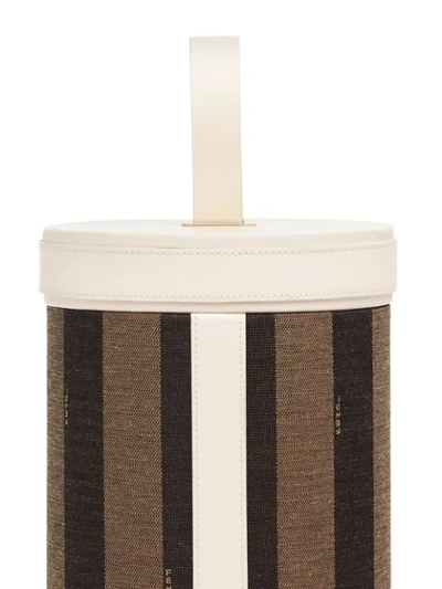 Shop Fendi Large Striped Slipcase In White