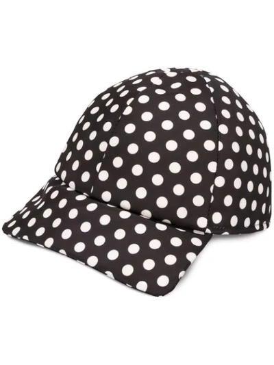 Shop Plan C Polka Dot Baseball Cap In Black