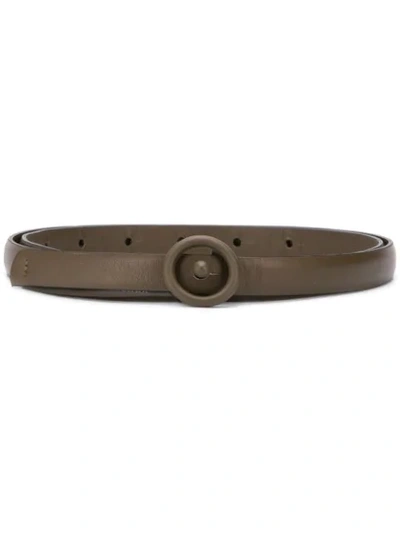 Shop Dorothee Schumacher Touch Of Colour 12mm Skinny Belt In Green