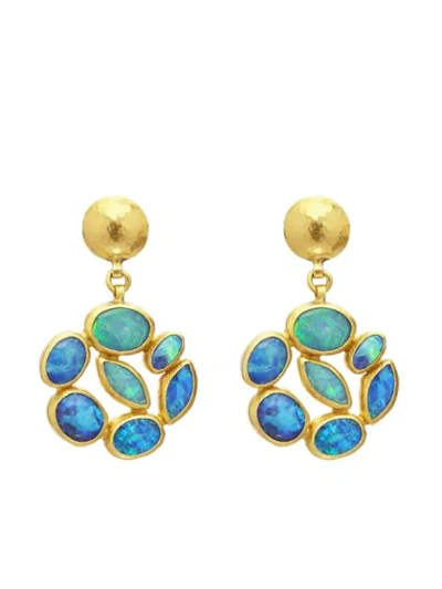 Shop Gurhan 24kt Gold Cluster Drop Earrings In Ylwgold