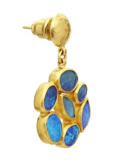 Shop Gurhan 24kt Gold Cluster Drop Earrings In Ylwgold