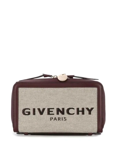 Shop Givenchy Woven Logo Wallet In Red