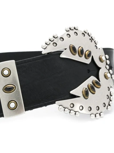 Shop Isabel Marant Abigail Buckle Belt In Black