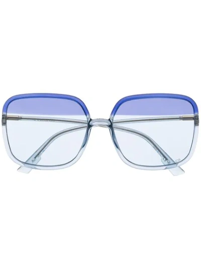 Shop Dior Sostellaire1 Square-frame Sunglasses In Blue