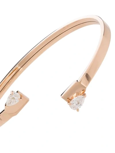Shop Repossi Serti Sur Vide 18kt Rose Gold Diamond Bangle In Pink