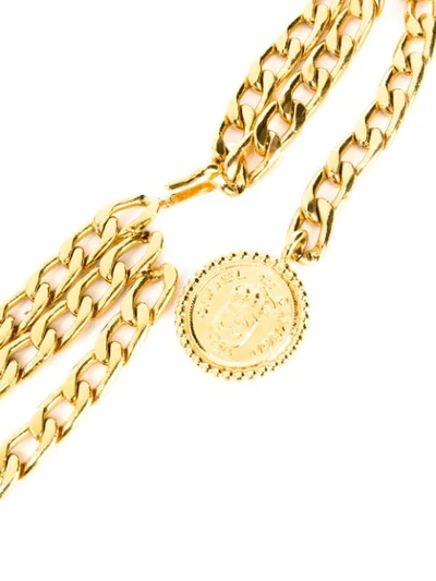 Pre-owned Chanel Medallion Three-chain Belt In Gold