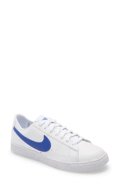 Shop Nike Kids' Blazer Low Sneaker In White/ Astronomy Blue