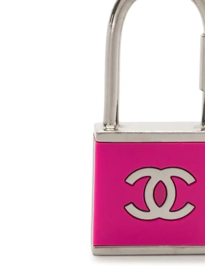 Pre-owned Chanel Cc Padlock Charm In Pink