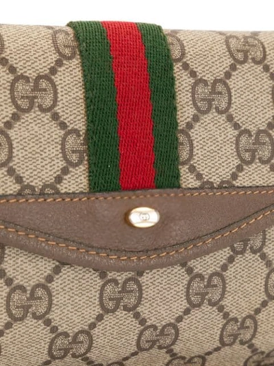 Pre-owned Gucci Shelly Line Gg Pattern Pouch In Multicolour
