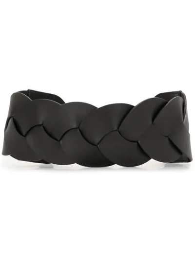 Shop Altuzarra Braided Leather Belt In Black