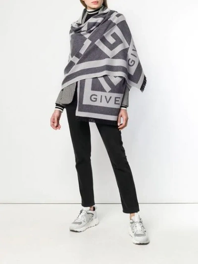 Shop Givenchy G Monogram Scarf In Grey