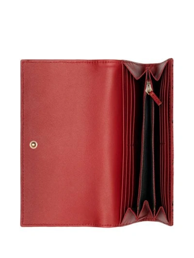 Shop Gucci Gg Marmont Python Continental Wallet In Red