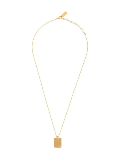 Shop Nialaya Jewelry Square Pendant Necklace In Gold