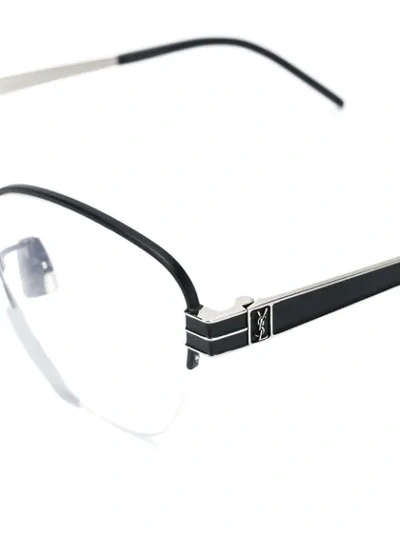 Saint Laurent Oval Glasses In 004