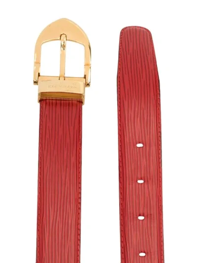 Pre-owned Louis Vuitton 2001  Ceinture Buckle Belt In Red