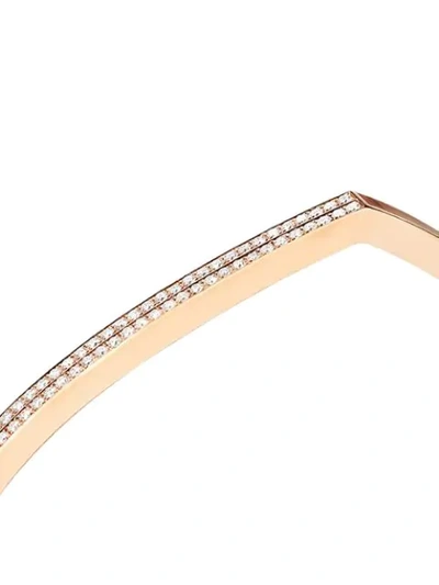 Shop Repossi 18kt Rose Gold Antifer Pave Diamond Row Bracelet