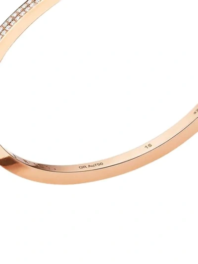 Shop Repossi 18kt Rose Gold Antifer Pave Diamond Row Bracelet