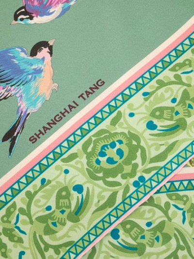 Shop Shanghai Tang Magnolia Peony-print Scarf In Multicolour