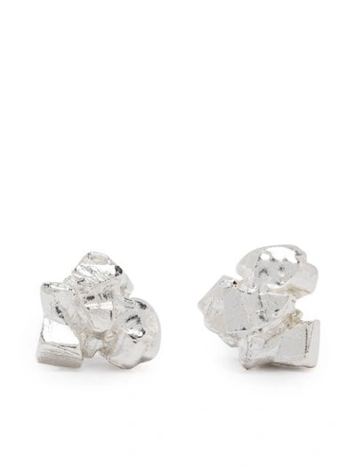 Shop Imogen Belfield Little Rocks Stud Earrings In Silver