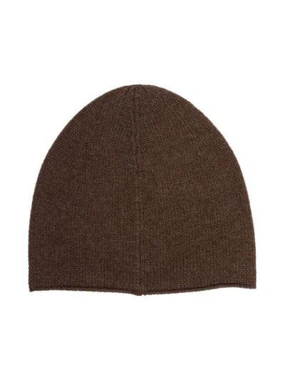 Shop Totême Brown Cashmere Beanie Hat