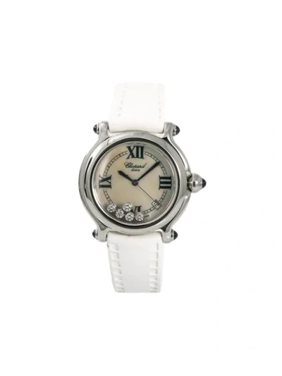 Pre-owned Chopard  Happy Sport 38mm In White