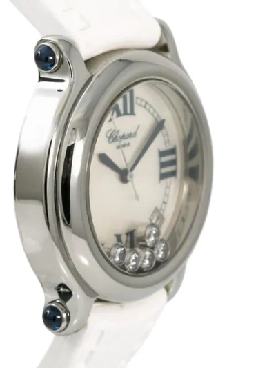 Pre-owned Chopard  Happy Sport 38mm In White