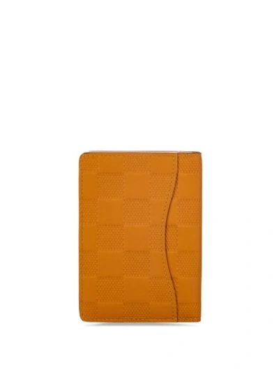 Pre-owned Louis Vuitton 2013  Damier Infini Cardholder In Orange