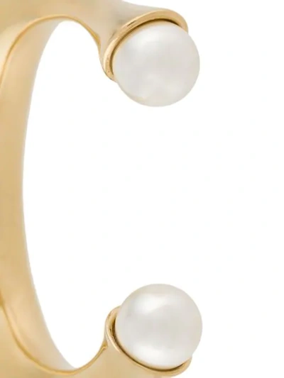 Shop Chloé Darcey Pearl-embellished Bracelet In Gold