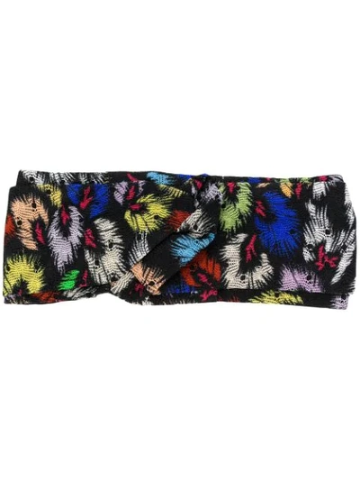Shop Missoni Embroidered Hair Band In Black