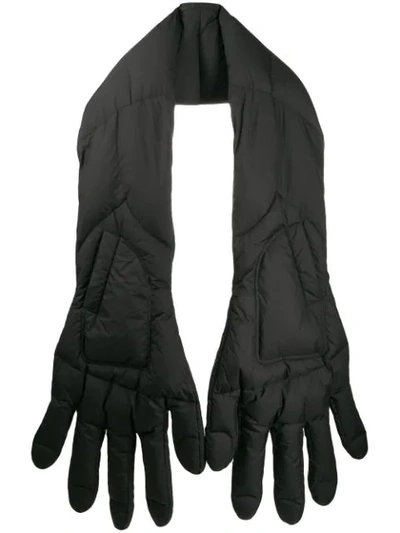 Shop Chen Peng Oversized Hand Scarf In Black